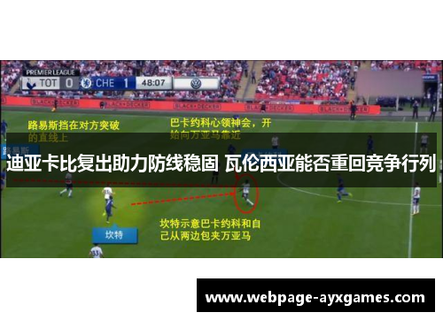 迪亚卡比复出助力防线稳固 瓦伦西亚能否重回竞争行列 迪亚卡比复出助力防线稳固 瓦伦西亚能否重回竞争行列
