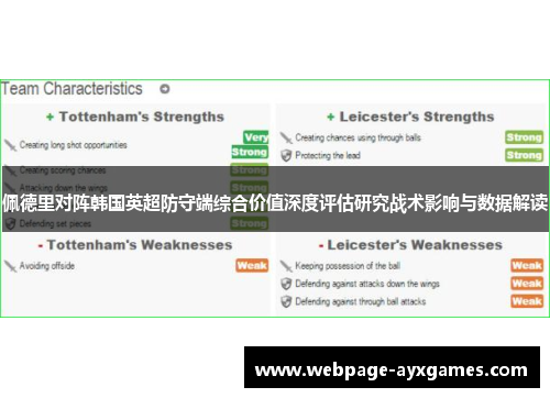 佩德里对阵韩国英超防守端综合价值深度评估研究战术影响与数据解读