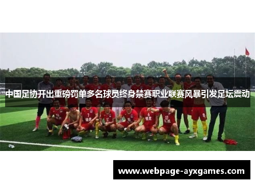 中国足协开出重磅罚单多名球员终身禁赛职业联赛风暴引发足坛震动